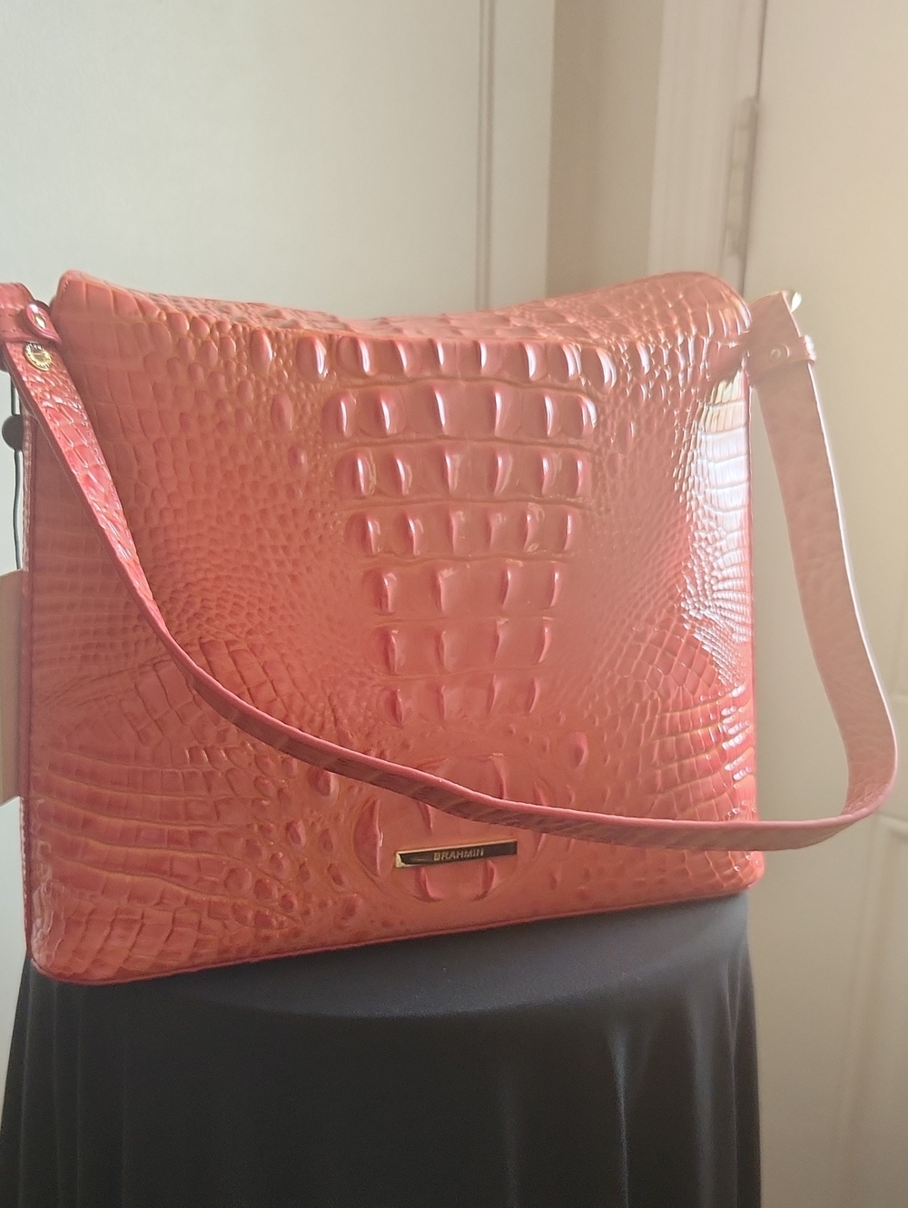 Brahmin Coral Embossed Shoulder Bag